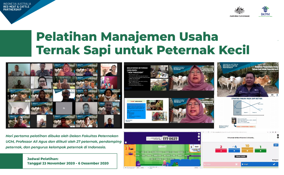 The on-line Cattle Business Management for Commercial Smallholder Farmers course, facilitated by the Faculty of Animal Science of Gadjah Mada University