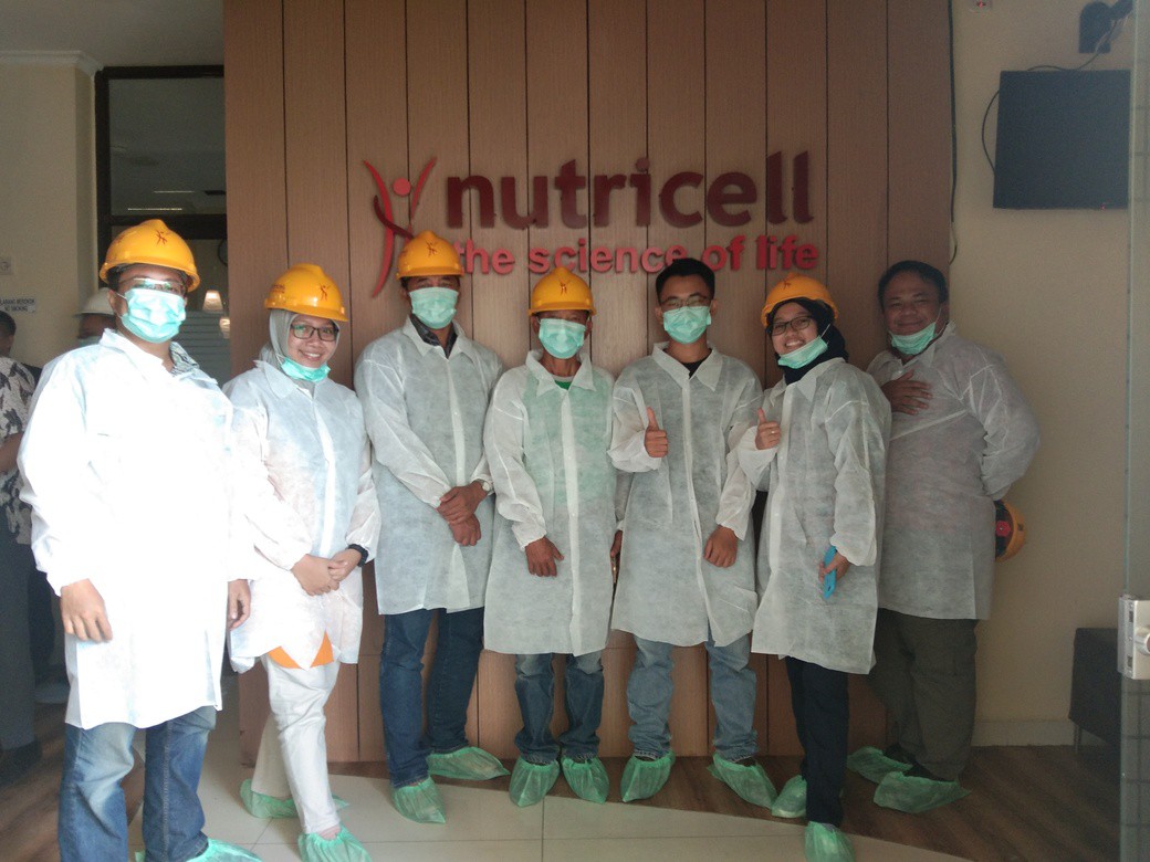 Aris Nurtumitah with PT Nutricel Pacific colleagues