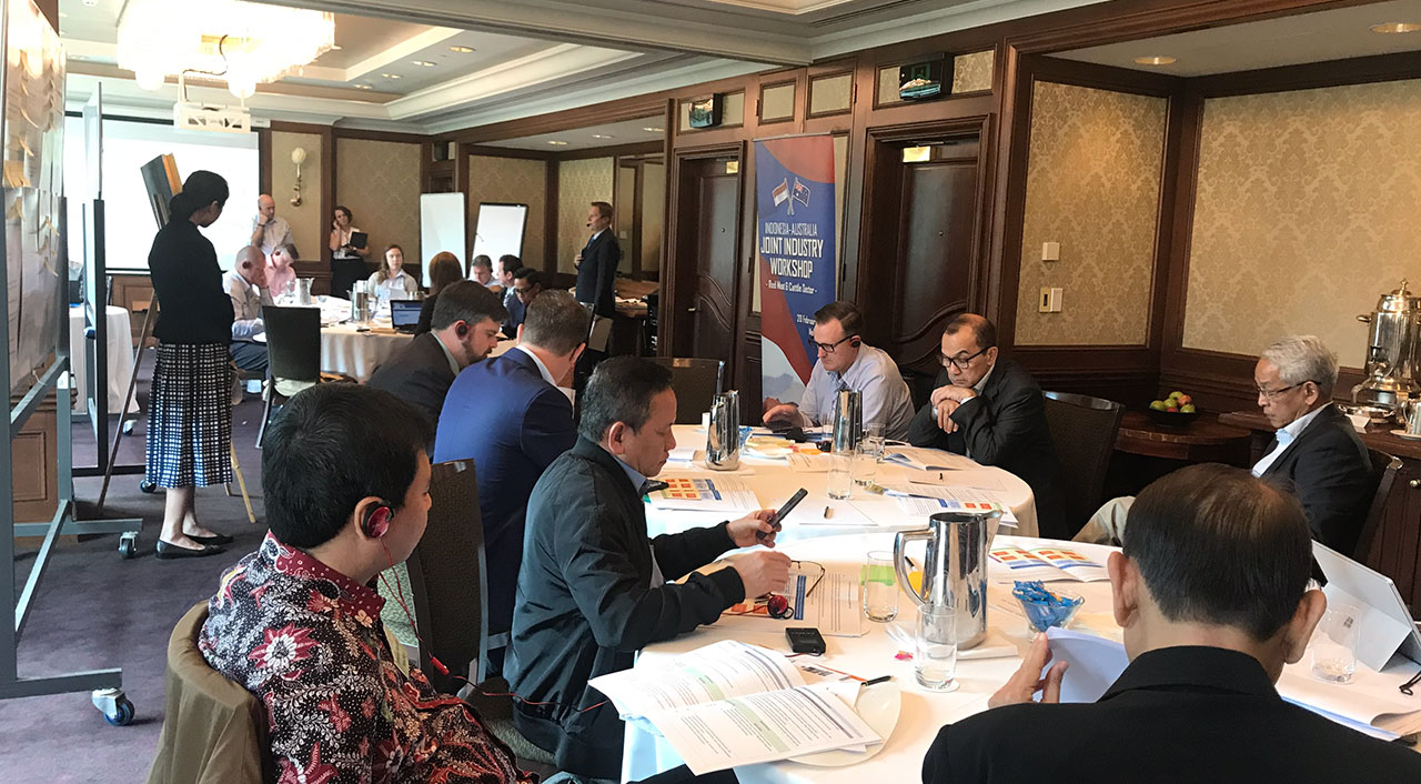 CaptionJoint industry workshop conducted by Meat and Livestock Australia, where particular consideration was given to the Indonesia and Australia Joint Industry Action Plan