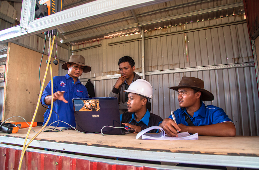 PT BKB staff  in South Kalimantan using CALPROF to record herd data